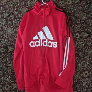 Adidas Bold Red Zip-Up Jacket